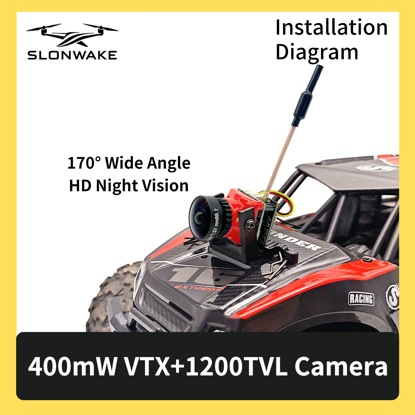 SLONWAKE 5.8G 48CH FPV 400mw V - Drone Racing Transmitter ulasan dan harga